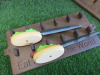 5 x Rew Think 16 x 8" Wooden Serving Plates & 2 x Hot Dog Handle Serrated Knives. - 4