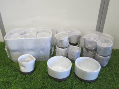 20 x Sofia Ceramics London to Include: 28 x Milk/Sauce Jugs & 2 x 4" Bowls.