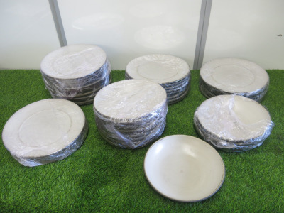 34 x Sofia Ceramics London to Include 32 x 11" Plates & 12 x 9.5" Bowls.