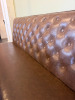 3 x Brown Faux Leather Button Back Padded Benches to Include: 2 x W175cm & 1 x W135cm. - 3