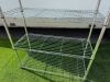 Chrome 5 Shelf Wire Rack. Size H185 x W90 x D35cm. - 2