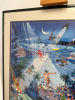 Ibiza Lanoche 'After Dark' Party Scene Poster, By John Lodi, Framed, Glazed & Mounted by Norman Herringshaw. Size H114 x W89cm. - 2