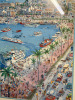 Ibiza Lanoche 'Eivissa' Harbour Scene Poster, By John Lodi, Framed, Glazed & Mounted by Norman Herringshaw. Size H114 x W89cm. - 5