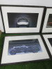 Set of 7 Mounted, Framed & Glazed Prints of Super Cars to Include: Mercedes, Bentley, Ferrari, Bugatti & Jaguar. Size 53 x 73cm. NOTE: 5 require reglazing. - 2
