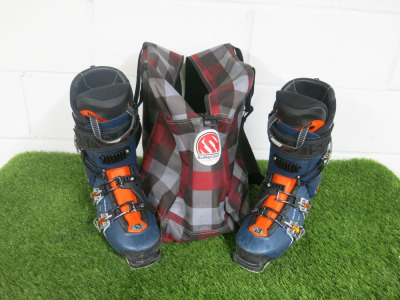 Pair of Salomon QST PRO.120 Ski Boots. Comes with Surefoot Carry Bag.