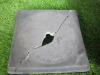 Large Stone Head on Plinth. Size H45cm NOTE: plinth has broken and will require replacement. - 6