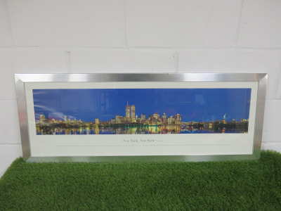 Glazed & Framed Print of "New York New York" Series 2. Photographed by James Blakeway. Size 118 x 40cm.