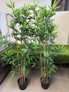 2 x Faux Bamboo. Size Approx 6ft.
