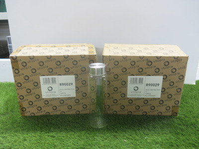 24 x Boxed Utopia Atlantis Glass Lidded Water Bottles, 1L.