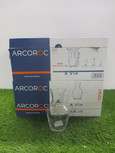 24 x Boxed Arcoroc Pouring Glass, 0.5L.
