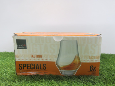 6 x Boxed Royal Leerdam Whiskey & Cognac Taster Glasses, 6oz.