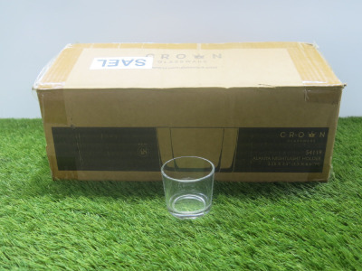 46 x Crown Glassware 2.5" Alanya Glass Nightlight Holders.