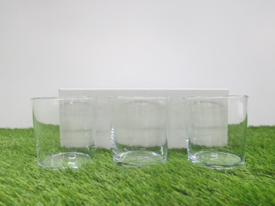 54 (18 Boxed) x Clear Drinking Glasses.