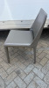 22 x Grey Faux Leather Armless Dining Chairs with Distinctive Contrasting White Stitching. - 3