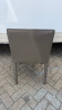22 x Grey Faux Leather Armless Dining Chairs with Distinctive Contrasting White Stitching. - 4