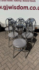 17 x Chrome Frame Chairs with Grey Faux Leather Seats.