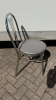 17 x Chrome Frame Chairs with Grey Faux Leather Seats. - 3