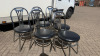12 x Chrome Frame Chairs with Black Faux Leather Seats. NOTE: 2 require upholstering. - 2