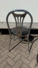 12 x Chrome Frame Chairs with Black Faux Leather Seats. NOTE: 2 require upholstering. - 4