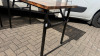 6 x Rectangular Resin & Timber Top Dining Tables with Metal Frame & Folding Legs. Size H70 x W129 x D75cm. - 2