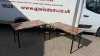 6 x Rectangular Resin & Timber Top Dining Tables with Metal Frame & Folding Legs. Size H70 x W129 x D75cm. - 4