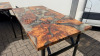 6 x Rectangular Resin & Timber Top Dining Tables with Metal Frame & Folding Legs. Size H70 x W129 x D75cm. - 6