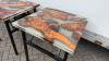 5 x Square Resin & Timber Top Dining Tables with Metal Frame & Folding Legs. Size H75 x W70.5 x D70.5cm. - 4