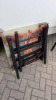 5 x Square Resin & Timber Top Dining Tables with Metal Frame & Folding Legs. Size H75 x W70.5 x D70.5cm. - 5