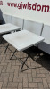 6 x Multi Purpose Foldable Table for Events. Size H70 x W68 x D68cm. - 3