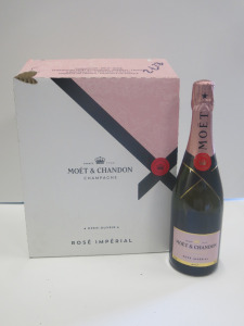 Case of 6 Moet & Chandon Rose Imperial Champagne, 75cl