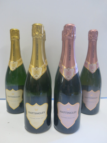 6 x Bottles of Hattingley Classic Reserve Traditional Method Brut English Sparkling Wine, 3 White, 3 x Rose.