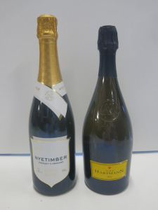 Bottle of Nyetimber Sparkling Wine & a Bottle of Alice Hartman Brut Sparkling Wine.