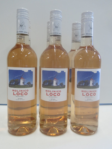 6 x Bottles of Molinico Loco Monastrell Rose Wine.