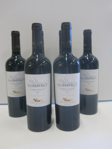 6 x Bottles of Hussonet Cabernet Sauvignon Gran Reserve Red Wine, 2021.