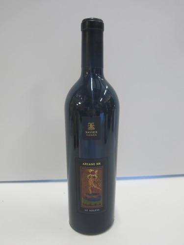 Bottle of Xavier Vignon Arcane XIX Le Soleil Red Wine. 2015