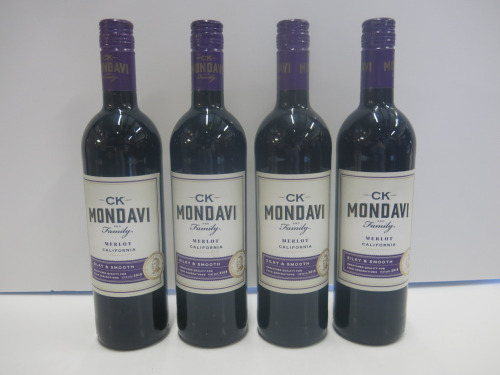 4 x Bottles of CK Mondavi Merlot, 2018.
