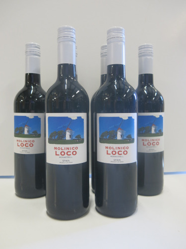 6 x Bottles of Molinico Loco Monastrell Red Wine.