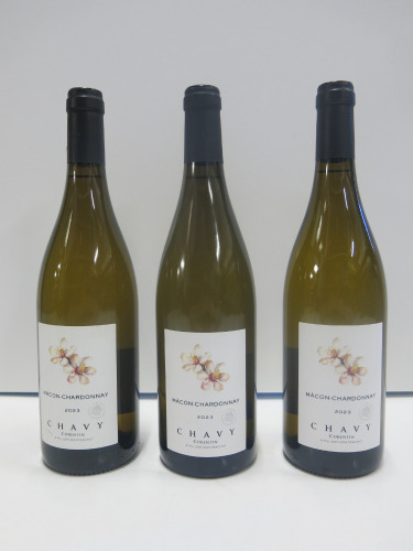 3 x Bottles of Chavy Corentin Macon-Chardonnay, 2023.
