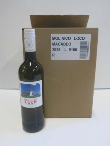 Case of 6 Molinico Loco Macebo White Wine, 2025.