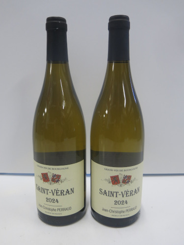 2 x Bottles of Saint-Veran Jean Christophe Perraud, 2024.
