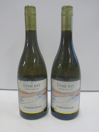 2 x Bottles of Lyme Bay Chardonnay, 2018.
