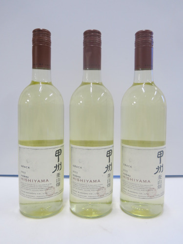 3 x Bottles of Koshu Hishiyama Grace, 2023.