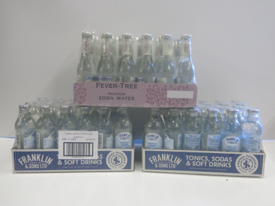 3 x 24 Packs of Soft Drinks to Include: 2 x Franklin & Sons Light Tonic Water & 1 x Fever-Tree Soda Water.
