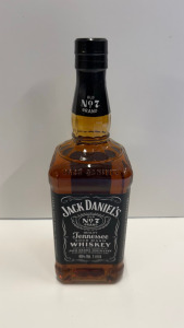 Bottle of Jack Daniels No 7 Brand Tennessee Sour Mash Whiskey, 1 Lt.