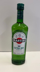 Bottle of Martini Extra Dry Vermouth, 750ml.