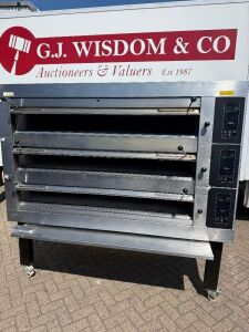 Sveba Dahlen AB 3 Deck Mobile Pizza Oven, Model DC-33P, S/N 248818-1/1810, 3 Phase.