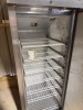 Polar Single Door Stainless Steel Upright Freezer, Model G593-02, S/N 7106476. - 3