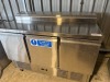 Adexa 3 Door Stainless Steel Prep Fridge, Model P33, S/N 774800001. - 3