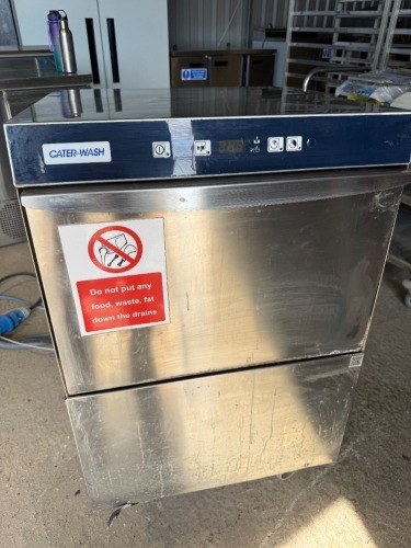 Cater-Wash Stainless Steel Glass Washer, Model CLA1G, S/N 2122012, 240v, DOM 2022.