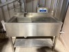 2 x Stainless Steel Sinks to Include: KuKoo Stainless Steel Deep Wash Sink with Right Hand Drainer 120cm x 60cm, Pre Spray Wash & Tap and Small Stainless Steel Hand Wash Sink & Tap. - 2